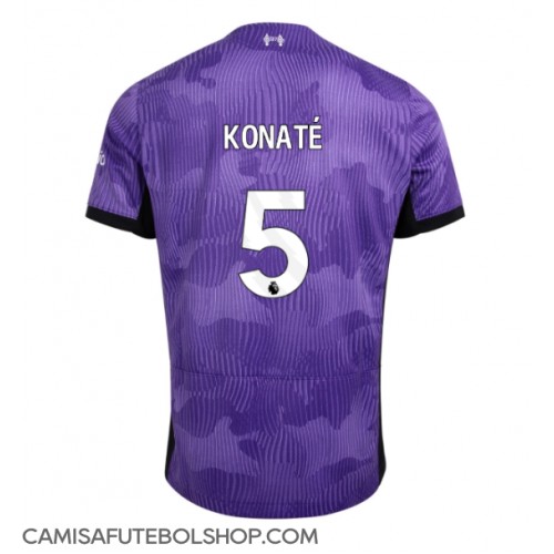 Camisa de time de futebol Liverpool Ibrahima Konate #5 Replicas 3º Equipamento 2023-24 Manga Curta
